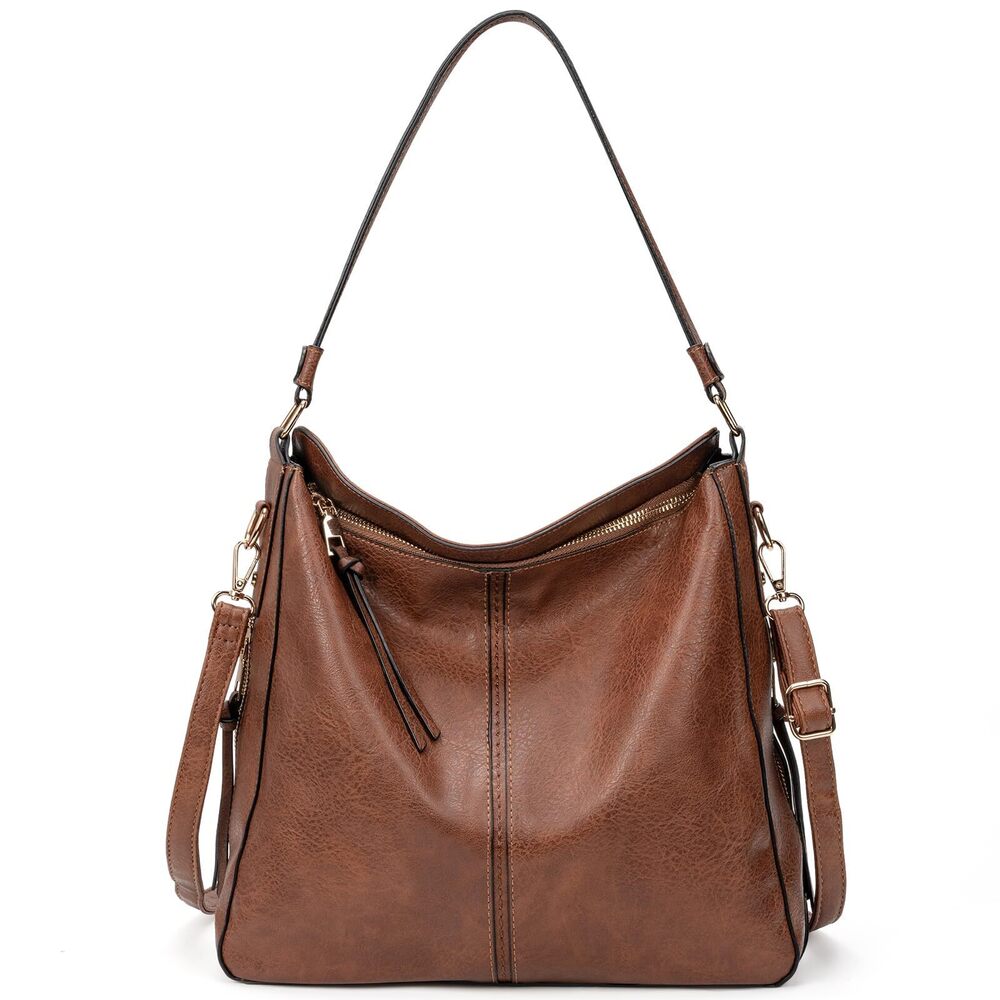 8185 Large PU Leather Hobo Handbag Chic Totes Shoulder Totes Bags